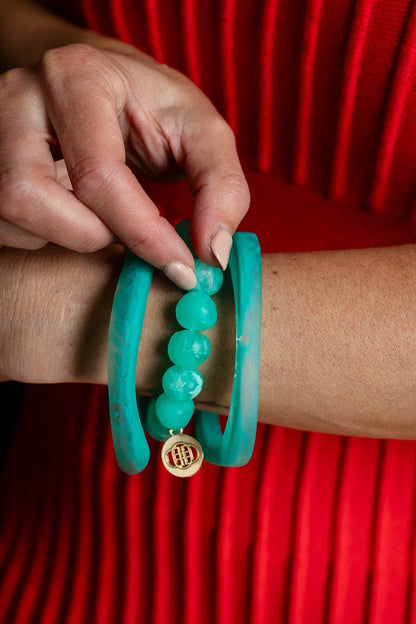Greenwood Designs Marble rock bracelets: Blue