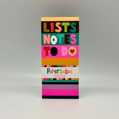 Magnetic List Pad Notes To Do List Stripes Bright Stationery