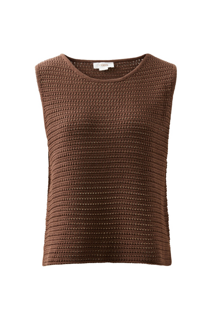 Ceres Life Margot Mesh Tank - Chocolate