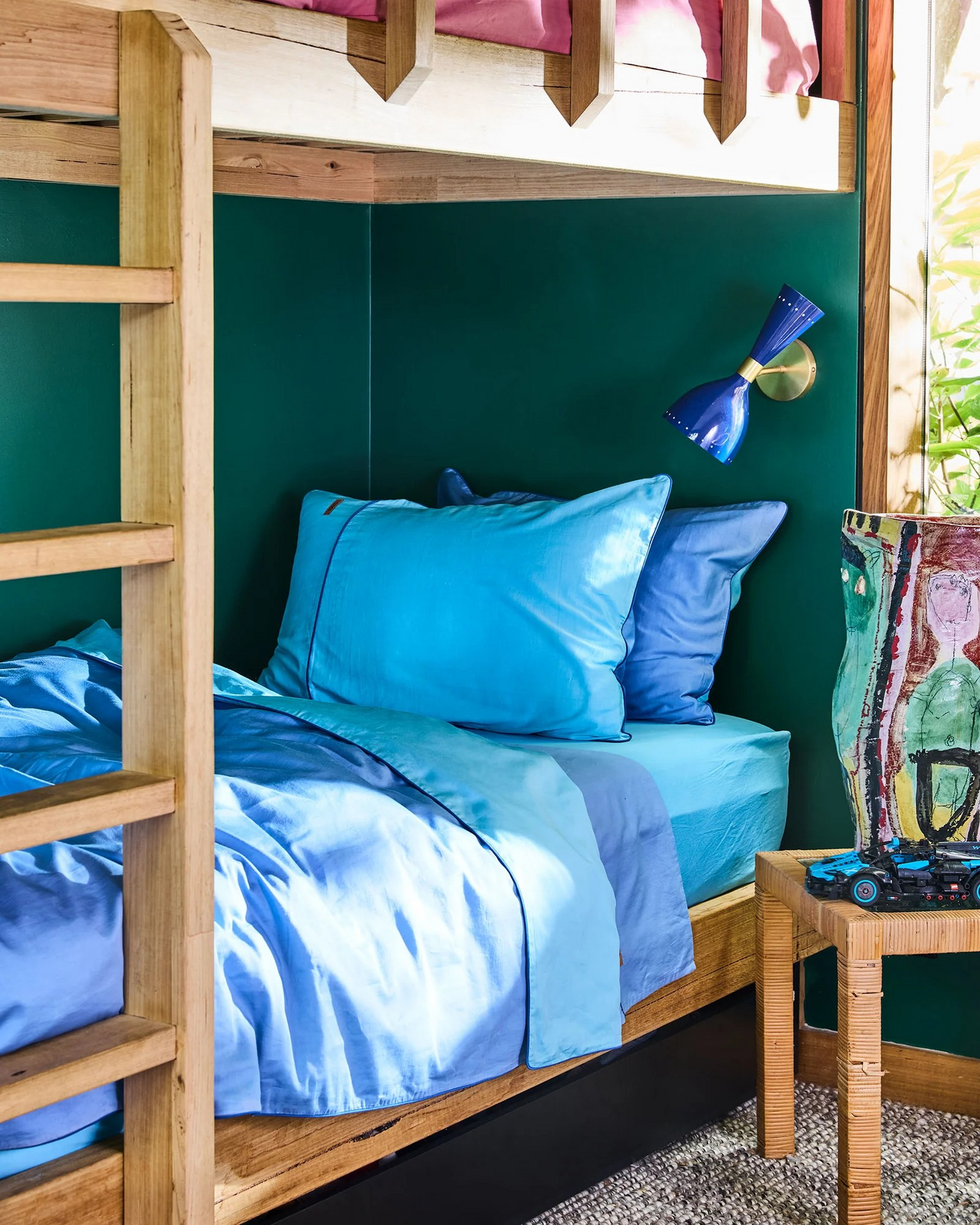 Kip and Co Glow In Blue Bamboo Cotton Standard Pillowcases 2P Set