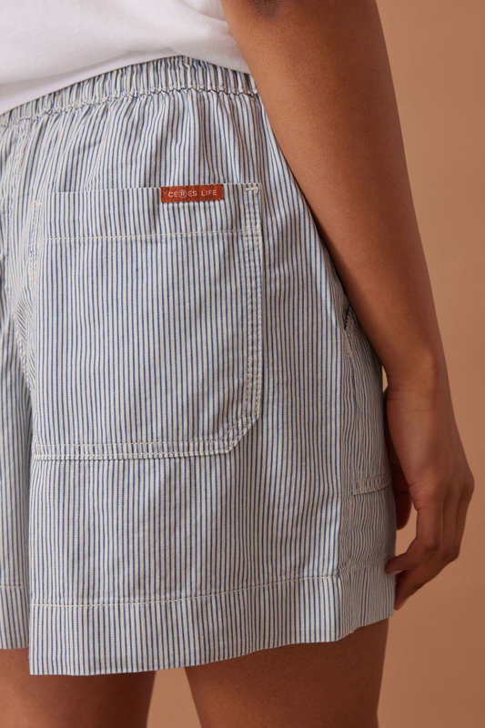 Ceres Life Weekender Short - Fresh Blue Stripe Shorts for Women