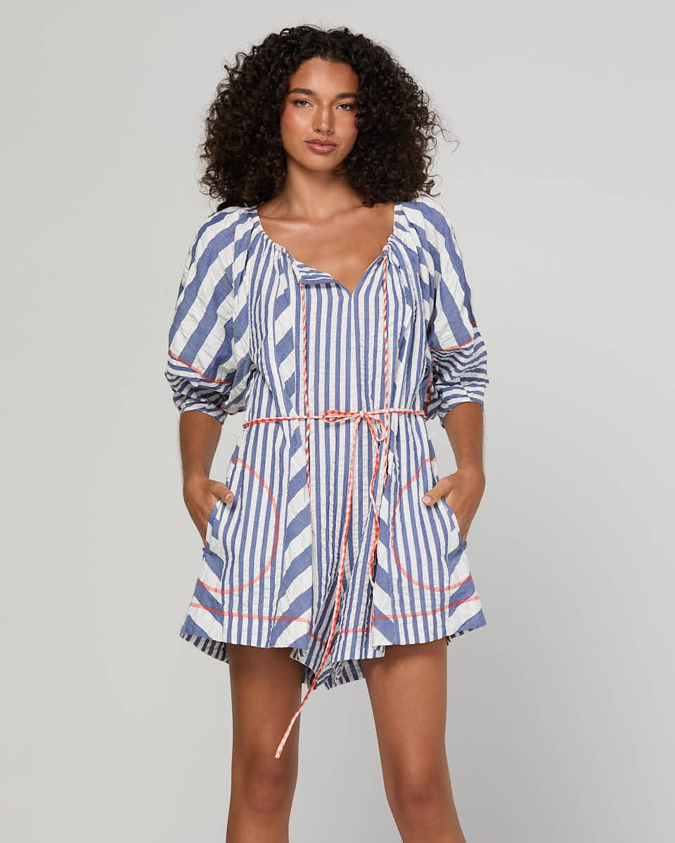 Lucia Playsuit - Ocean Stripe