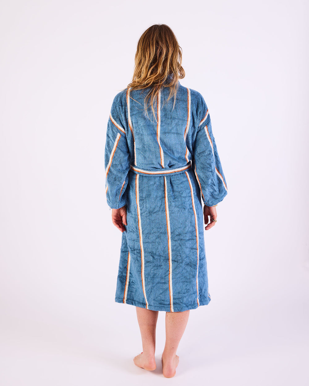 Kip and Co WATEGOS BLUE LAGOON STRIPE BAMBOO TERRY BATH ROBE