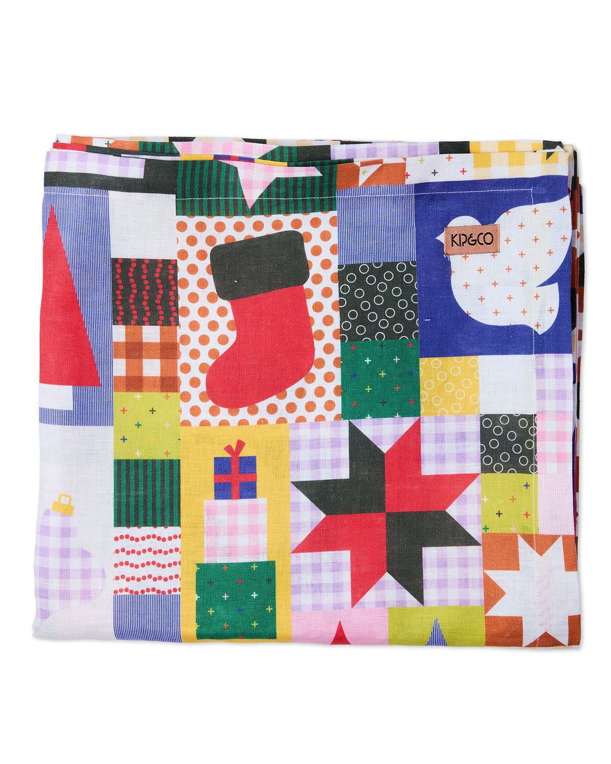 KIP AND CO Christmas Patchwork Tablecloth