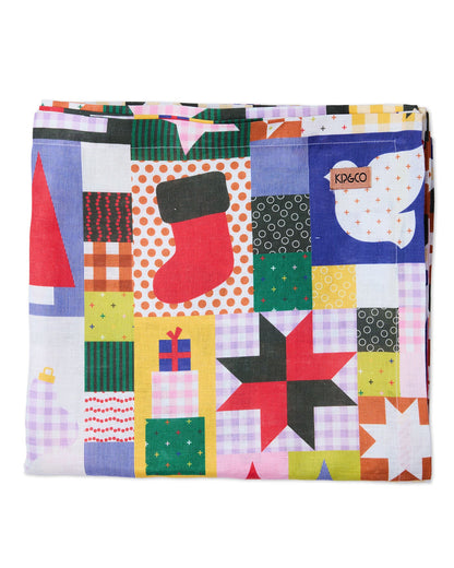KIP AND CO Christmas Patchwork Tablecloth