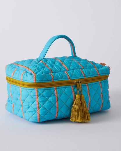 Kip and Co Aegean Stripe Quilted Cotton Toiletry Case