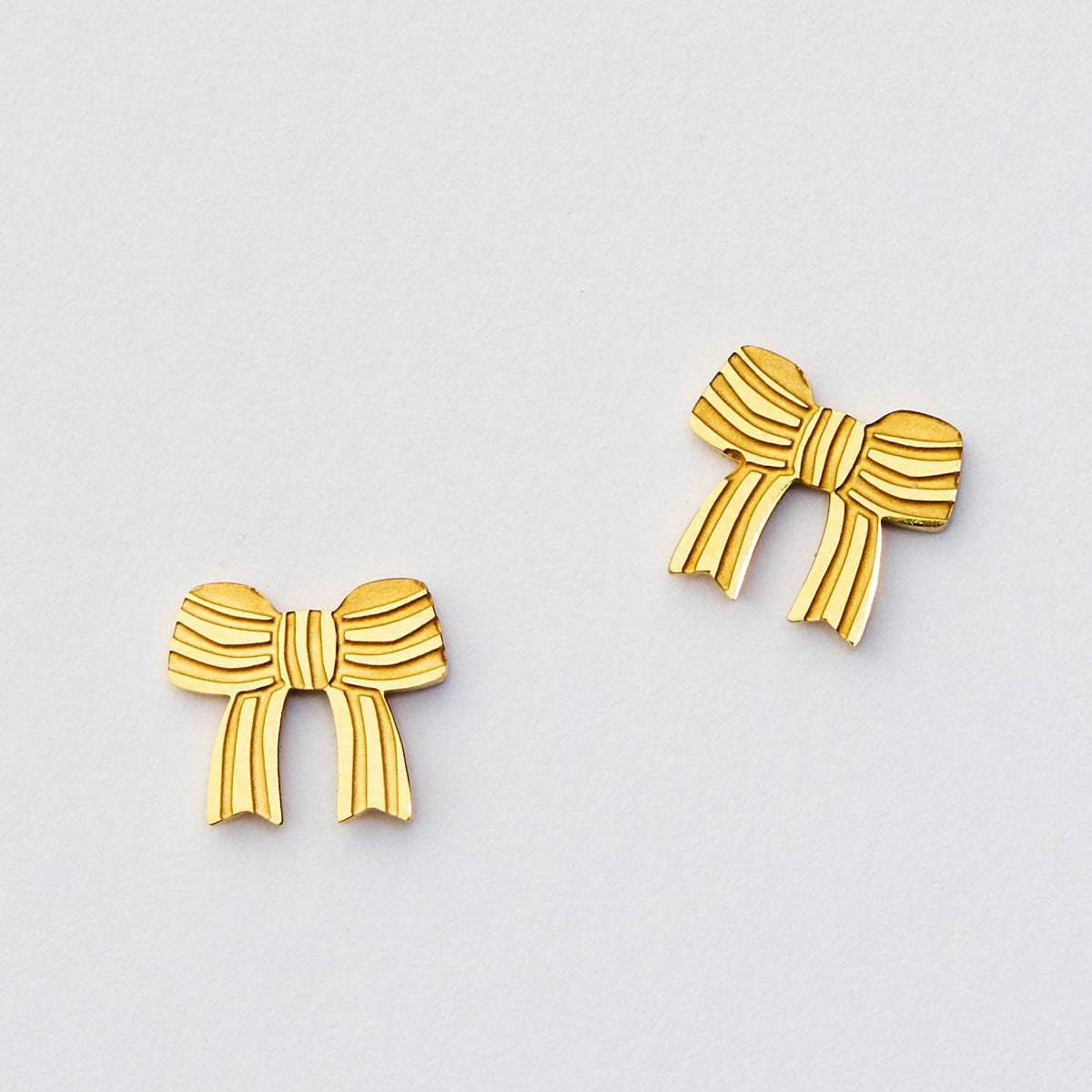 Martha Jean Bow Studs - Gold