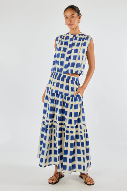 Itami Bloc Skirt - Blue