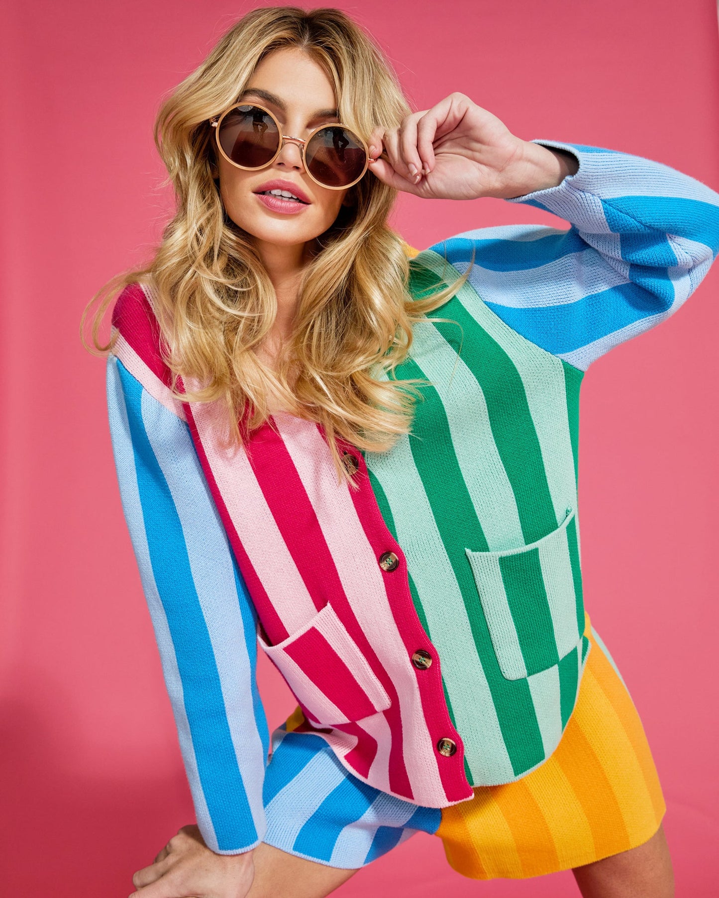 Boom Shankar Rainbow Cardigan - Rainbow Stripe