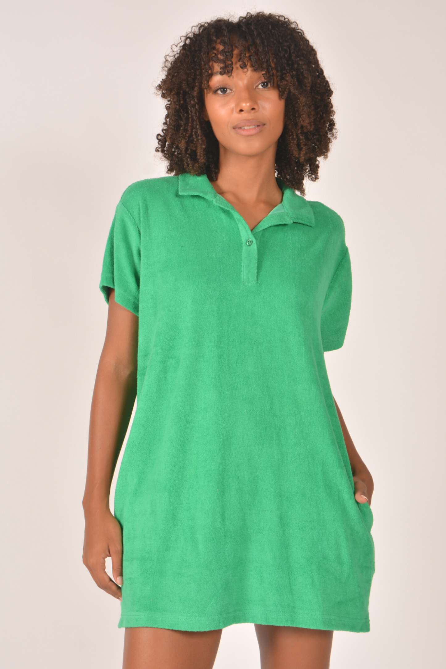 Itami Terry Dress Green