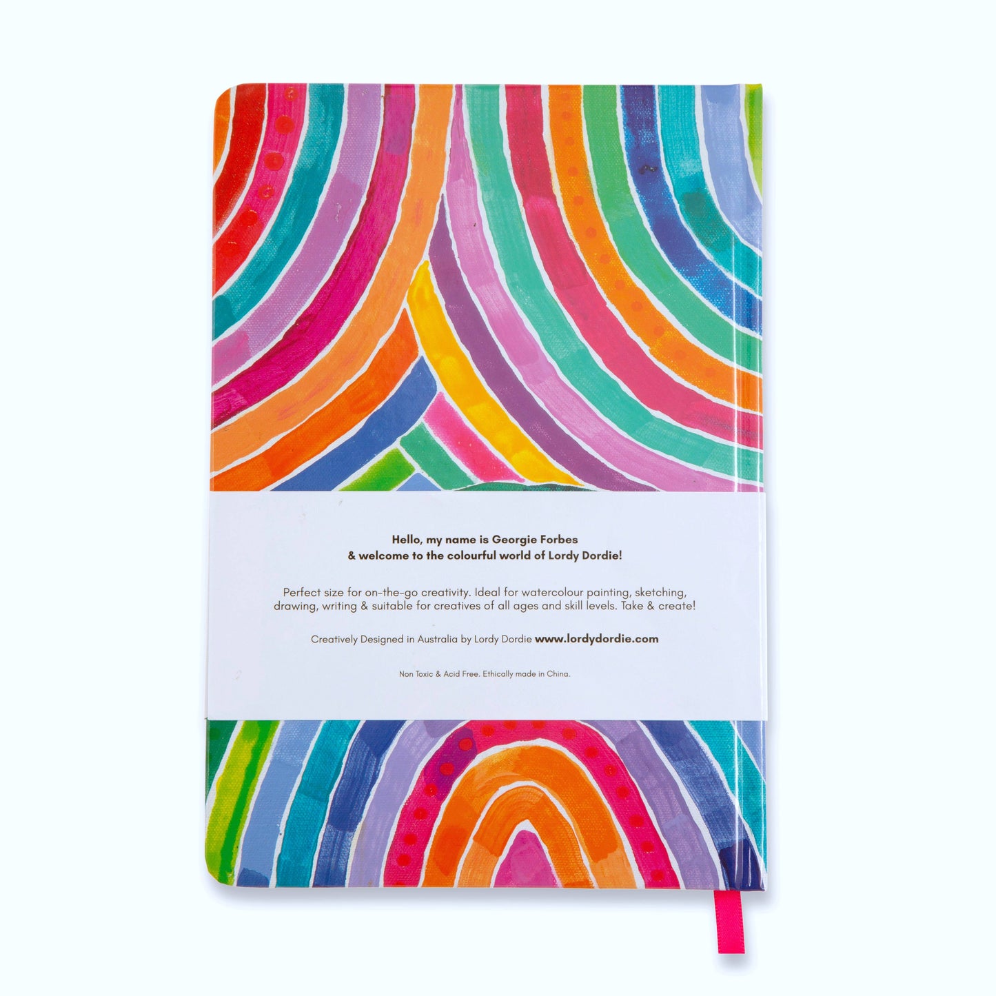 Lordy Dordie Rainbows Visual Art Diary / Journal | A5