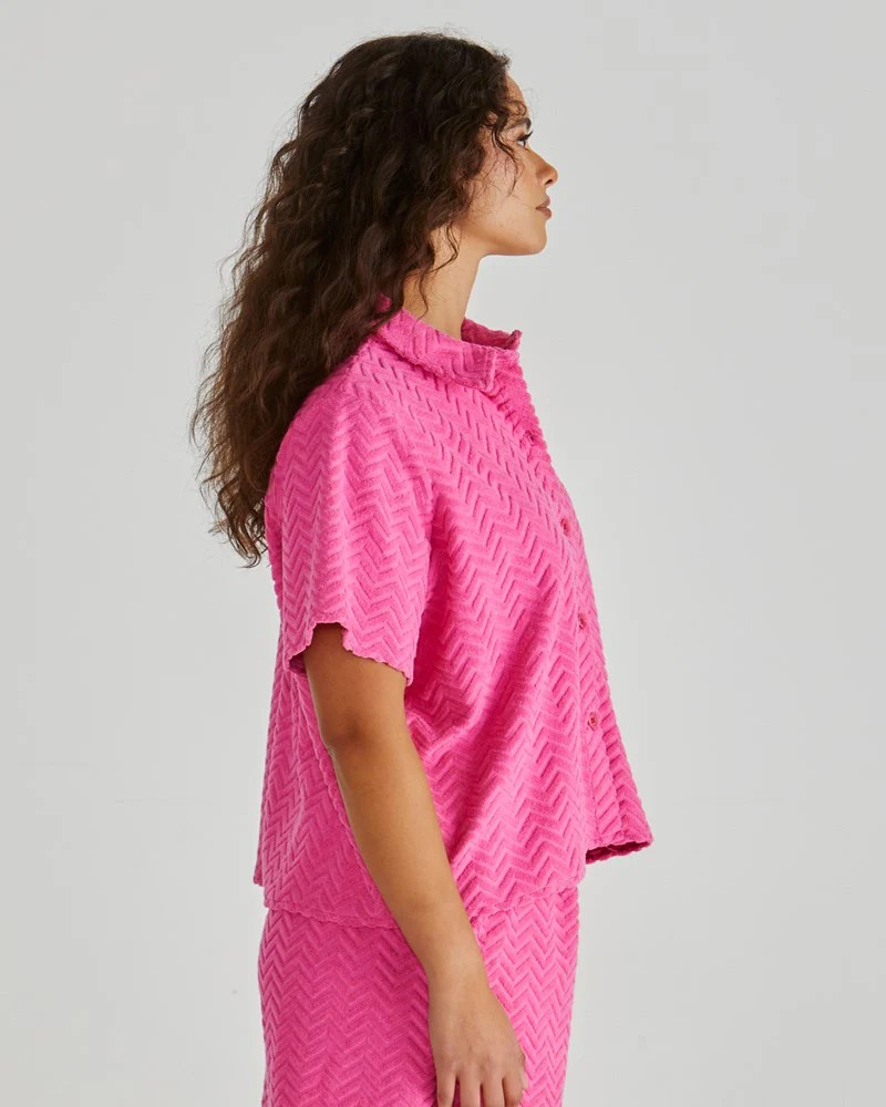 Sass Codi Shirt Pink Zig Zag