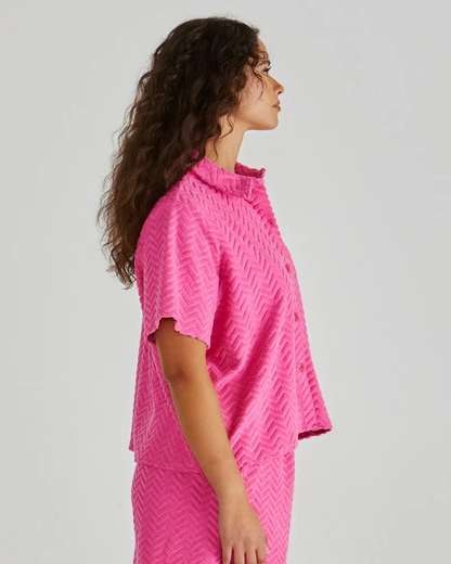Sass Codi Shirt Pink Zig Zag