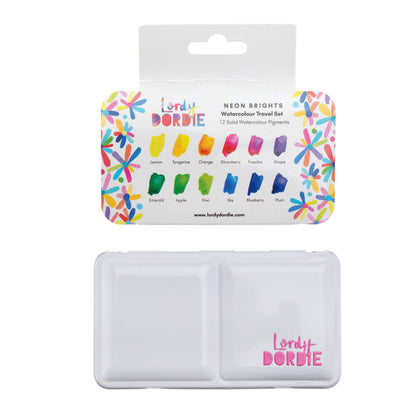 Lordy Dordie Neon Brights Watercolour Travel Palette Set