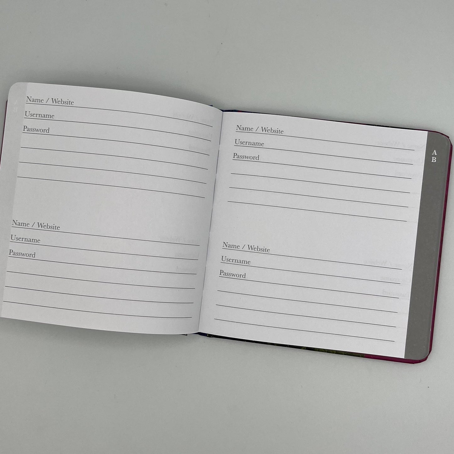 Password Book Flowers Bright Gift Stationery