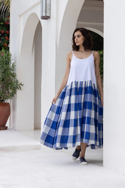 Meg By Design High Tea Slip - Blue Gingham