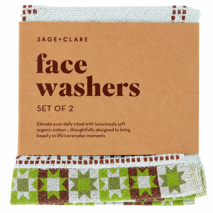 Sage & Clare Bonny Face Washer Set - Fluorite