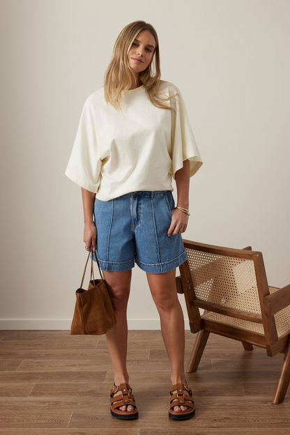 Ceres Life Juno Seamed Short - Vintage Blue