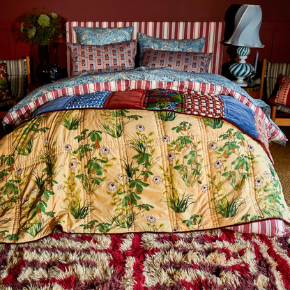Sage & Clare Kai Patchwork Bedcover - Garnet
