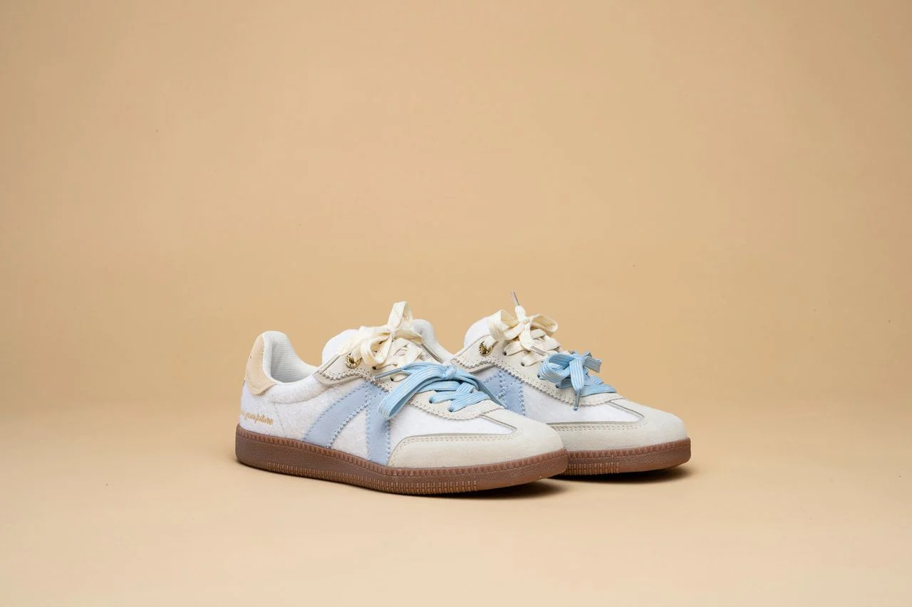 cream and blue sneakers Australia | Sterling Belle