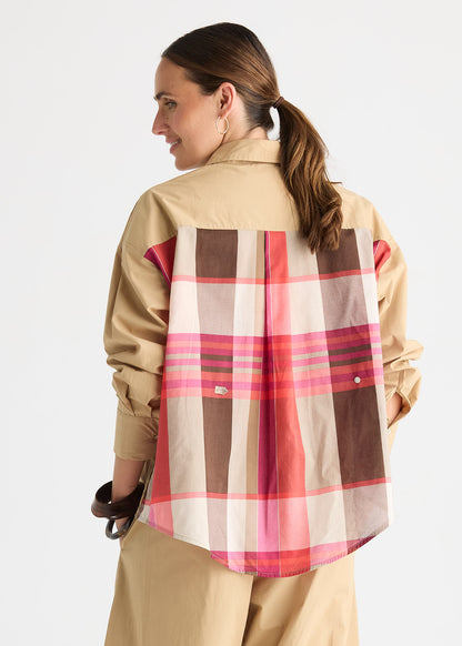 Zacket & Plover Checkered Back Shirt - Peanut Butter