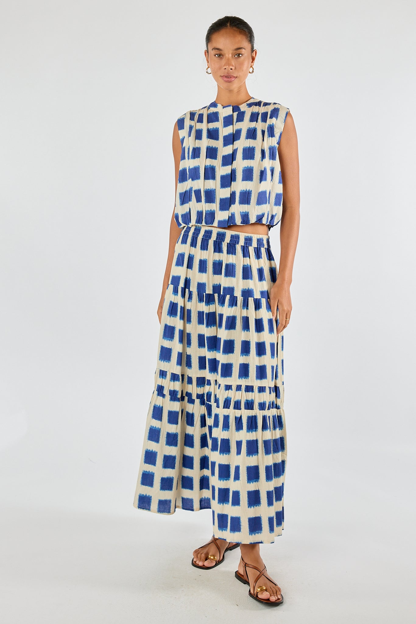 Itami Bloc Sleeveless Top Blue