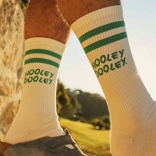 Skwosh Hooley Dooley Socks in Green Stripe: Green Stripe / 6-10