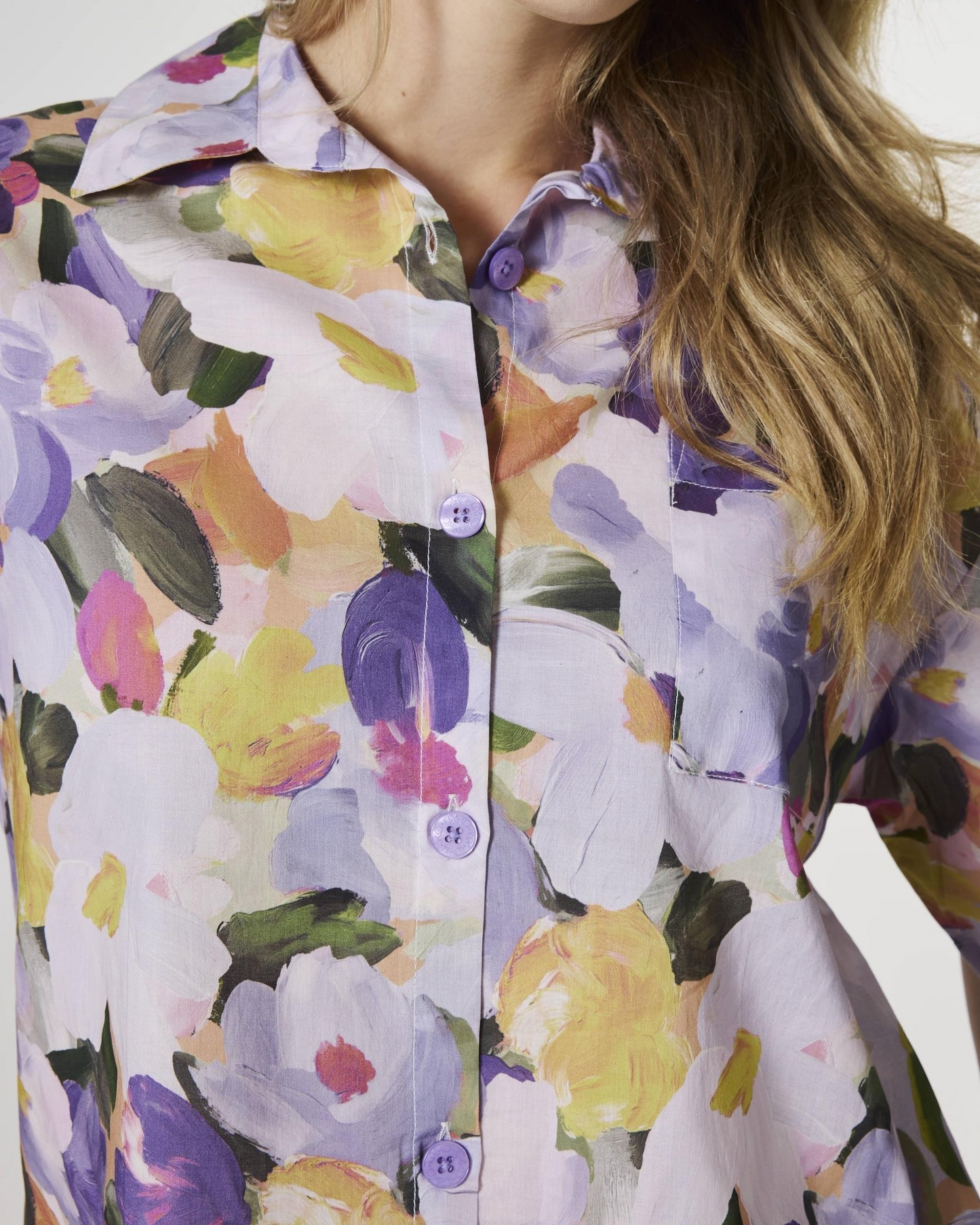 Kip and Co Flourish Adult Organic Cotton Shirt & Short Pyjama Set