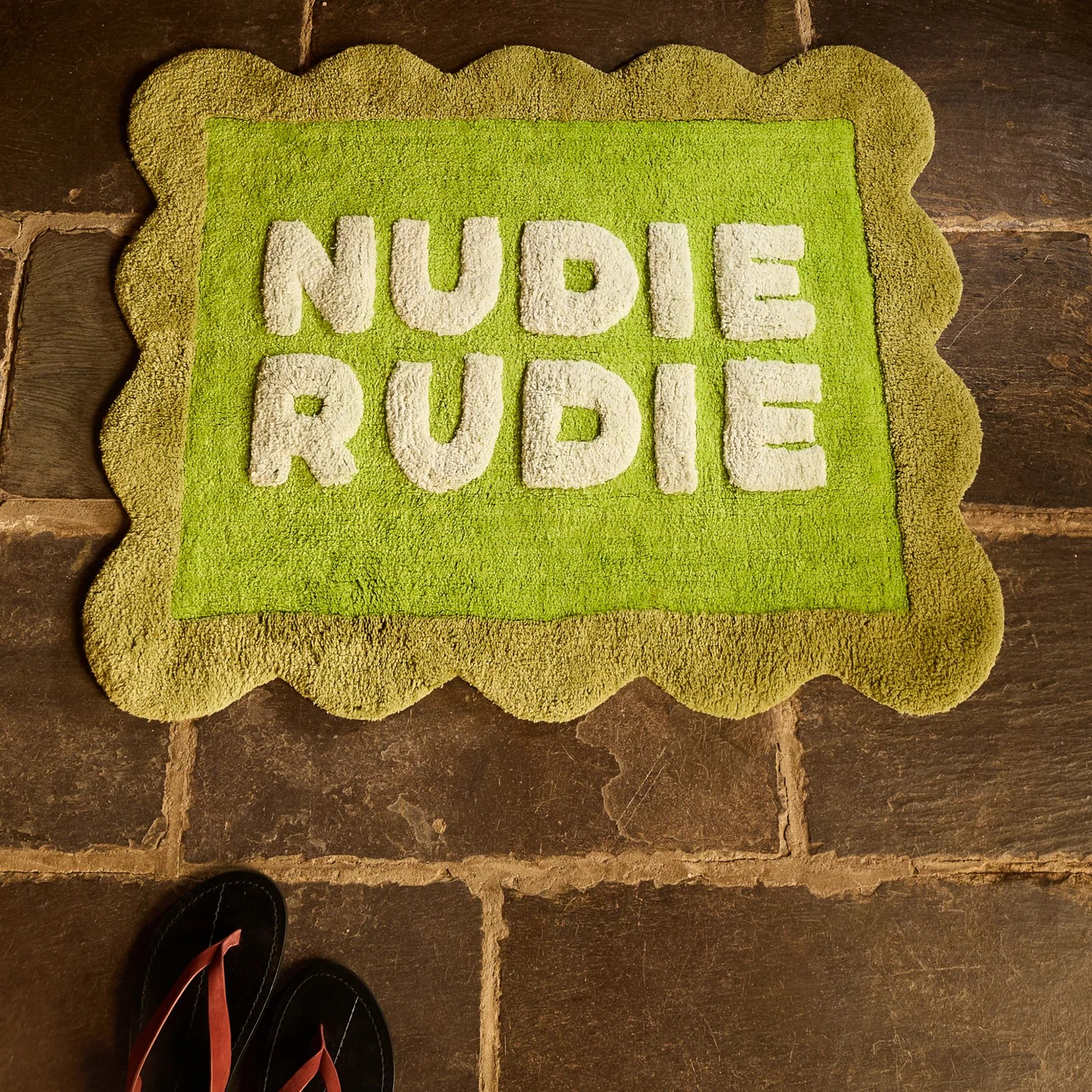 Sage & Clare Romy Nudie Bath Mat - Cactus Green