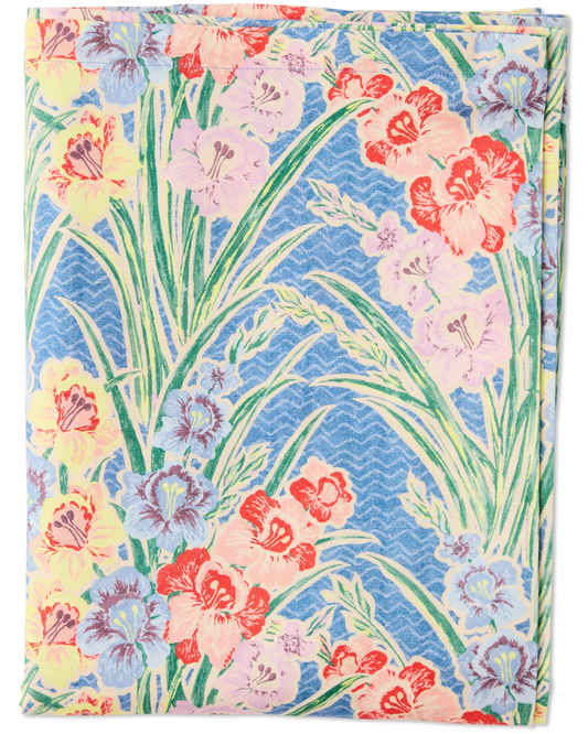 linen cotton tablecloth with pink flowers | Kip&Co Gladiolus