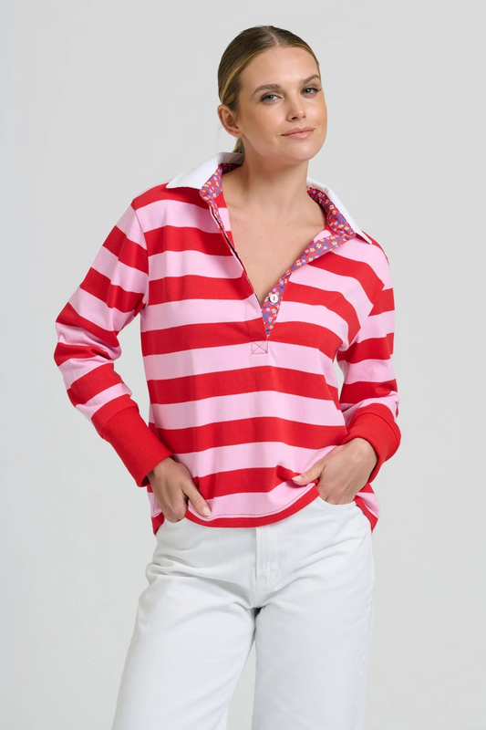 Shirty x EST Rugby Sweatshirt - Lolly Pink/Red