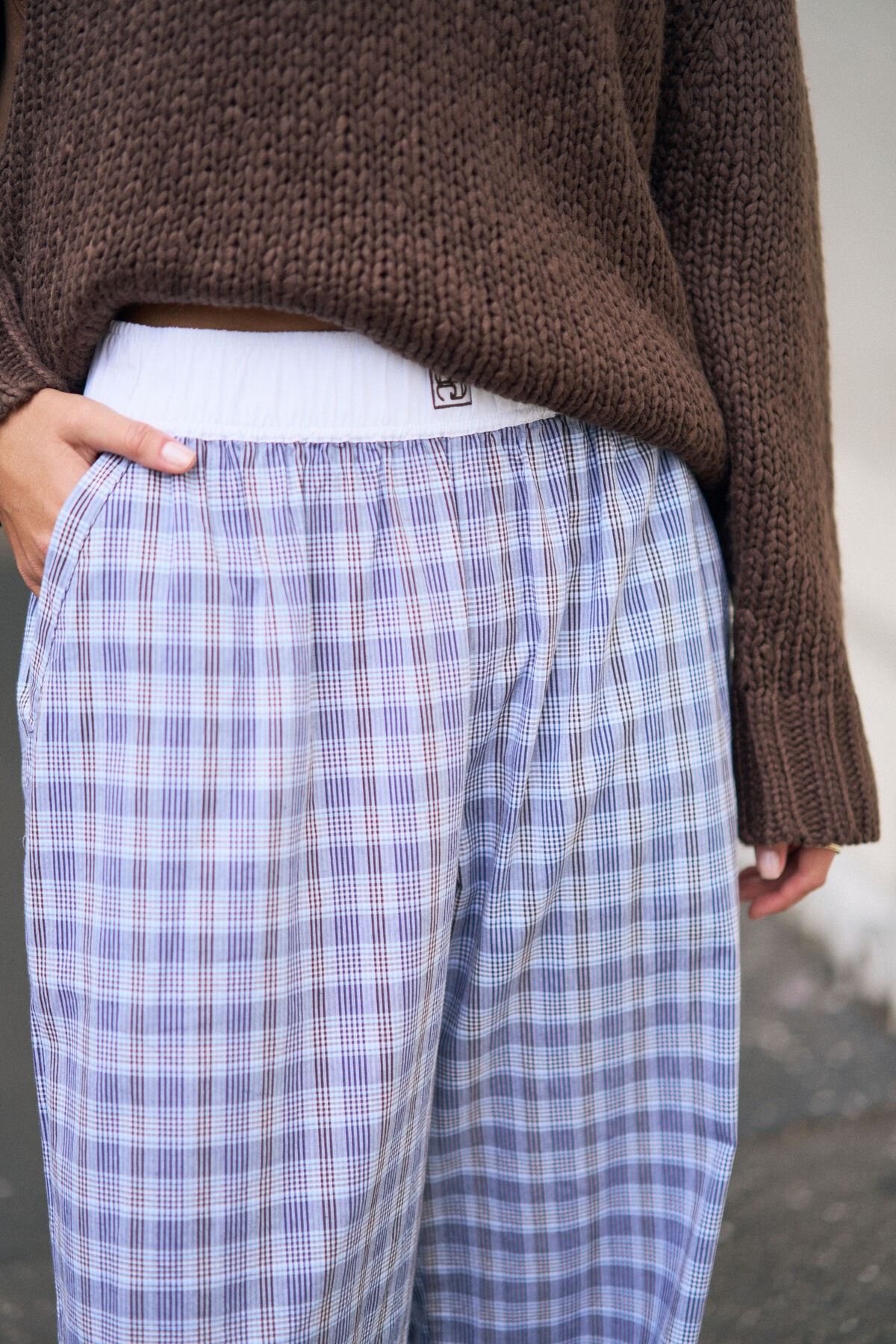 Ceres Life The Lounge Pant - Blue Chocolate Check