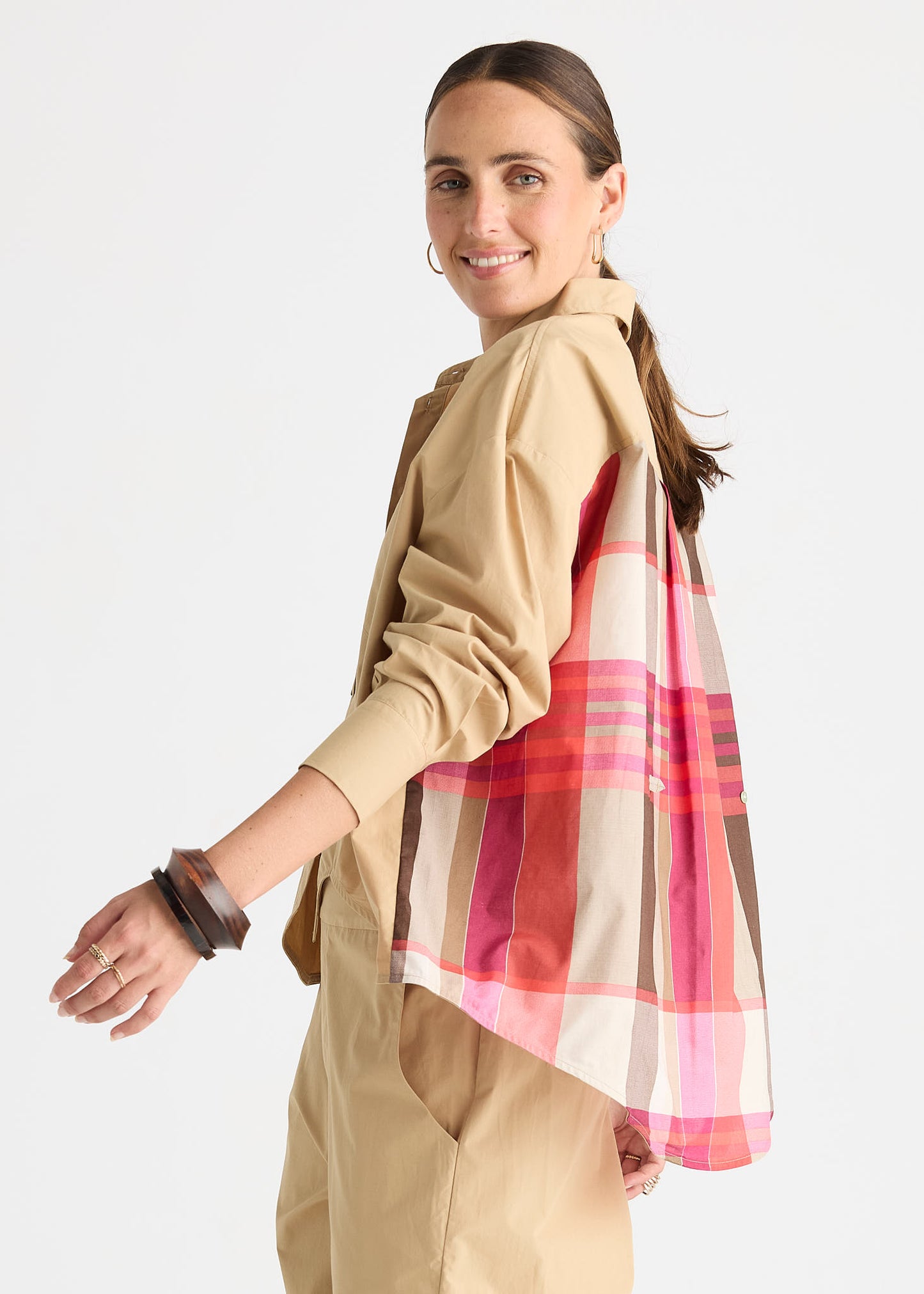 Zacket & Plover Checkered Back Shirt - Peanut Butter