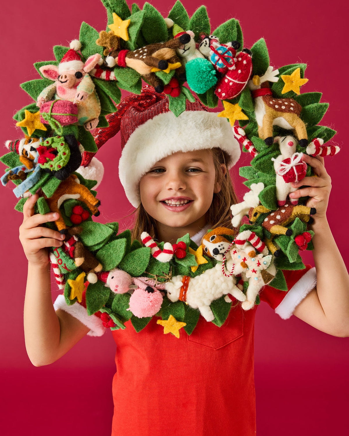 Kip and Co Felted Wool Christmas Wreath