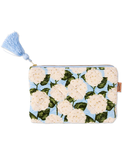 Kip & Co floral Hydrangea zip makeup pouch 