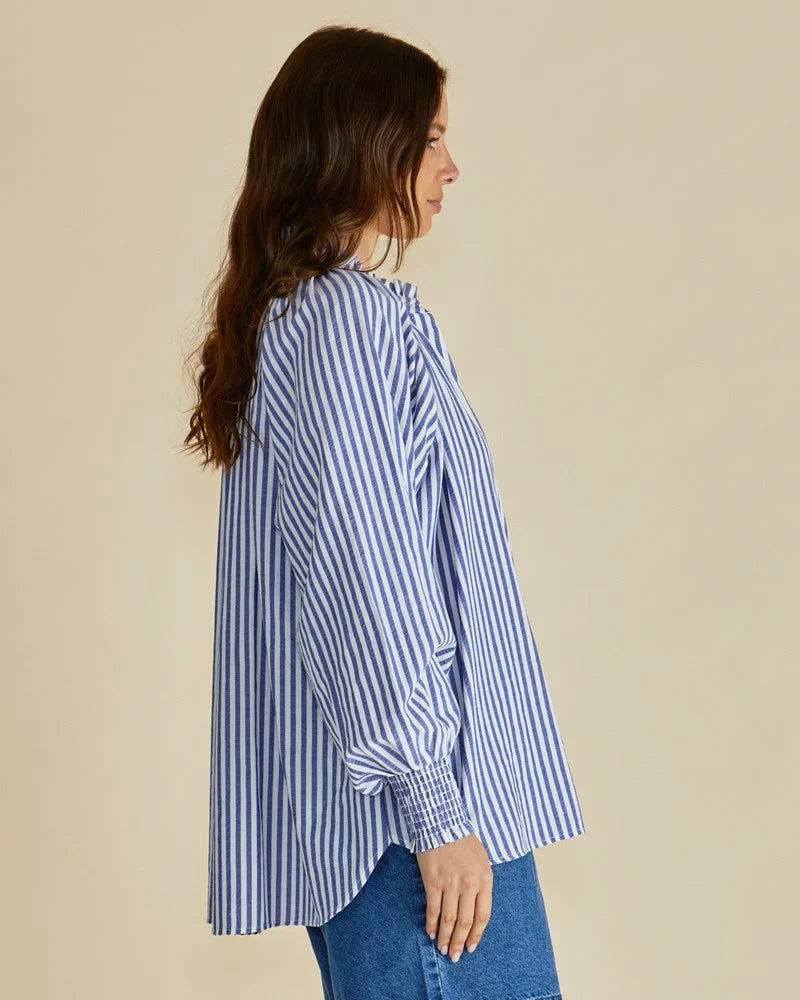 Betty Basics Romi Shirt - Navy Stripe