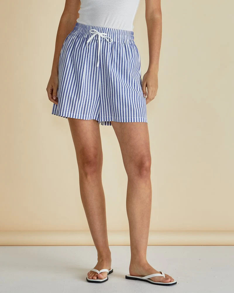 Betty Basics Jovie Shorts - Navy Stripe
