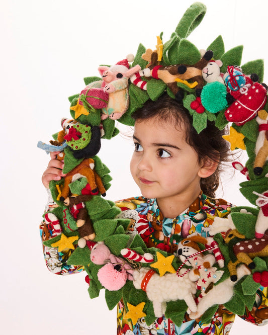 Kip and Co Felted Wool Christmas Wreath