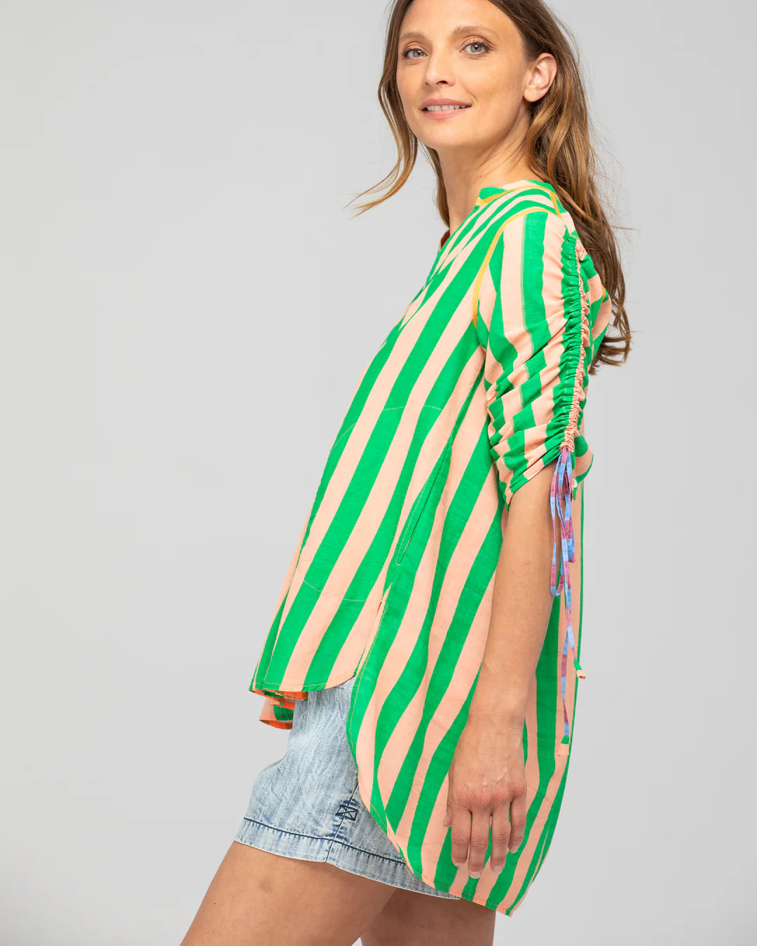 Boom Shankar Sana Top Capri Peach