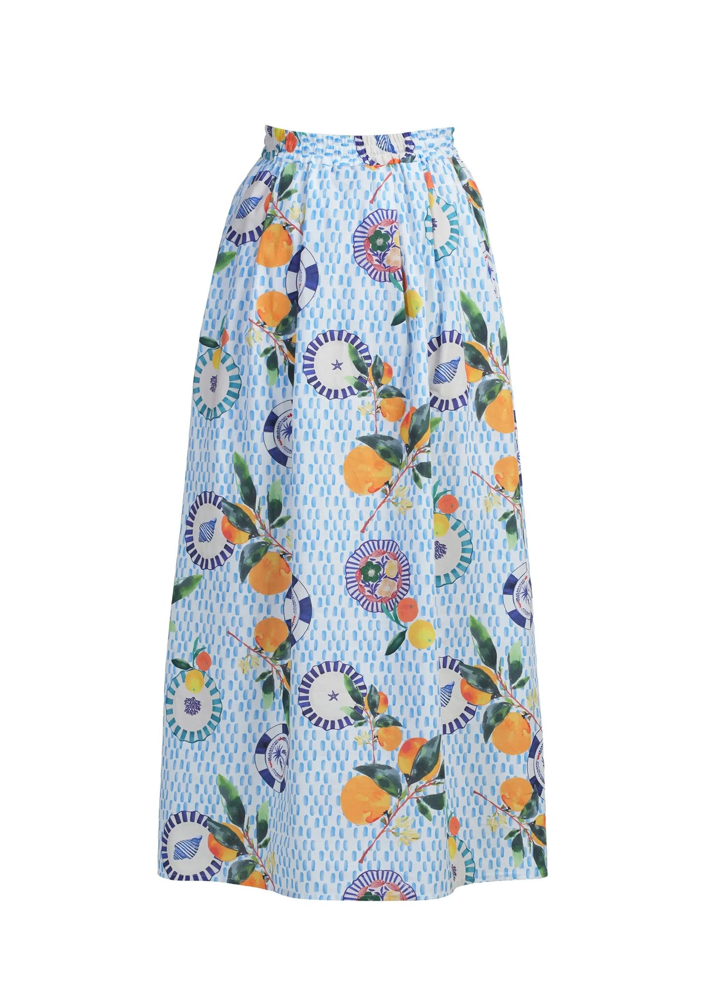 Emily Lovelock Bernie Print Skirt - White