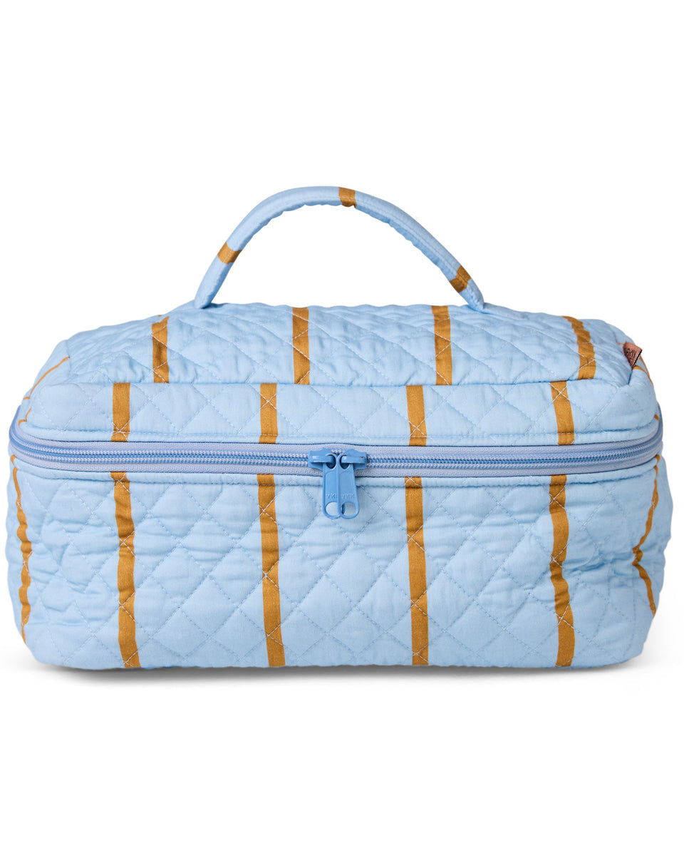 Kip and Co COMO STRIPE QUILTED COTTON TOILETRY CASE