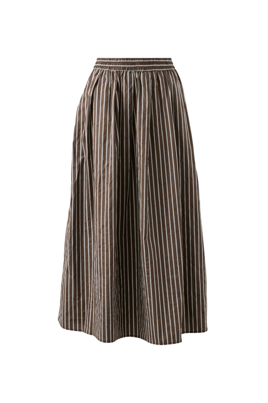 women’s organic cotton long stripe skirt
