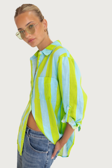 Hut and Co Lunch With Me Boyfriend Linen Shirt