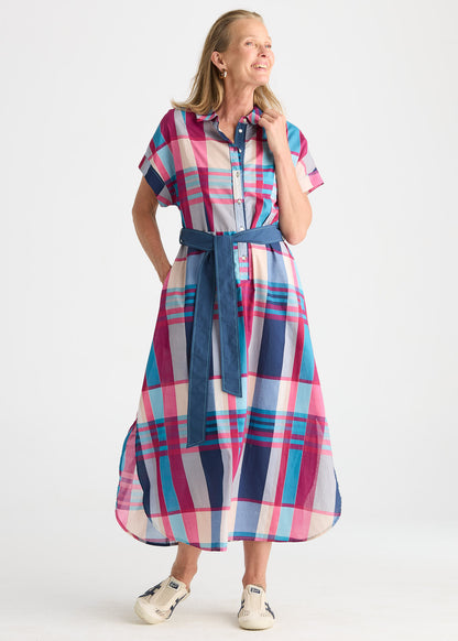 Zaket & Plover Checked Dress - Eclipse