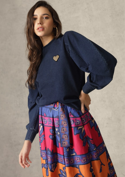 Emily Lovelock Maya Print Skirt