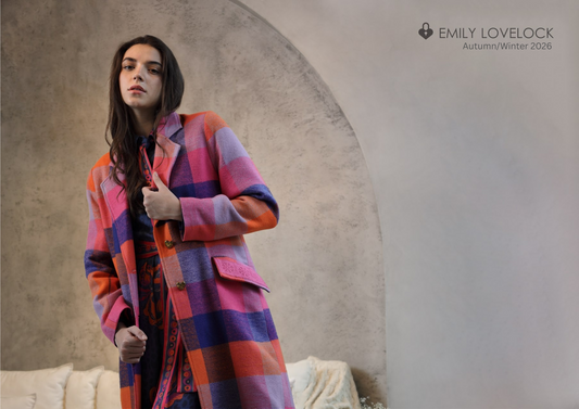 Emily Lovelock Janice Long Coat Crimson