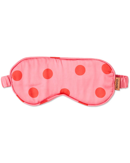 KIP AND CO Polkadot Pink Eco Satin Eye Mask