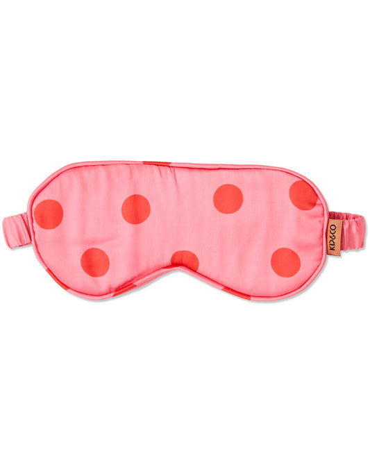 KIP AND CO Polkadot Pink Eco Satin Eye Mask