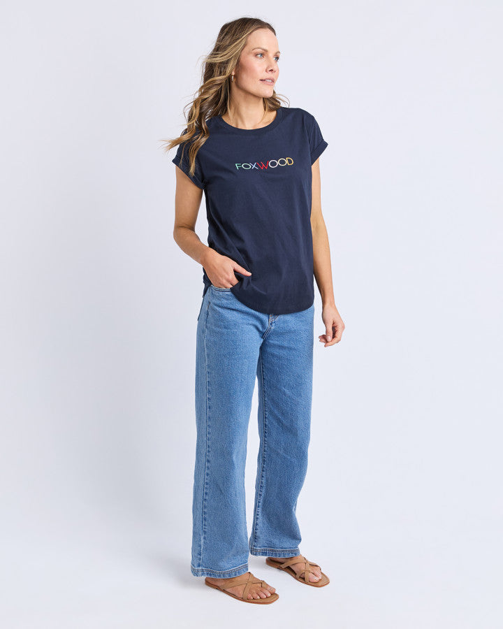 Foxwood Confetti Tee Navy