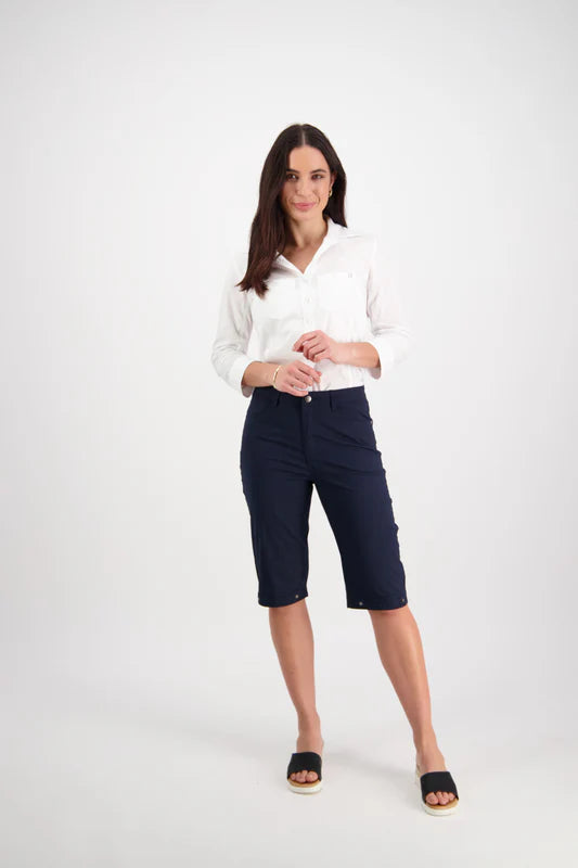 Vassalli Poplin Short - Navy